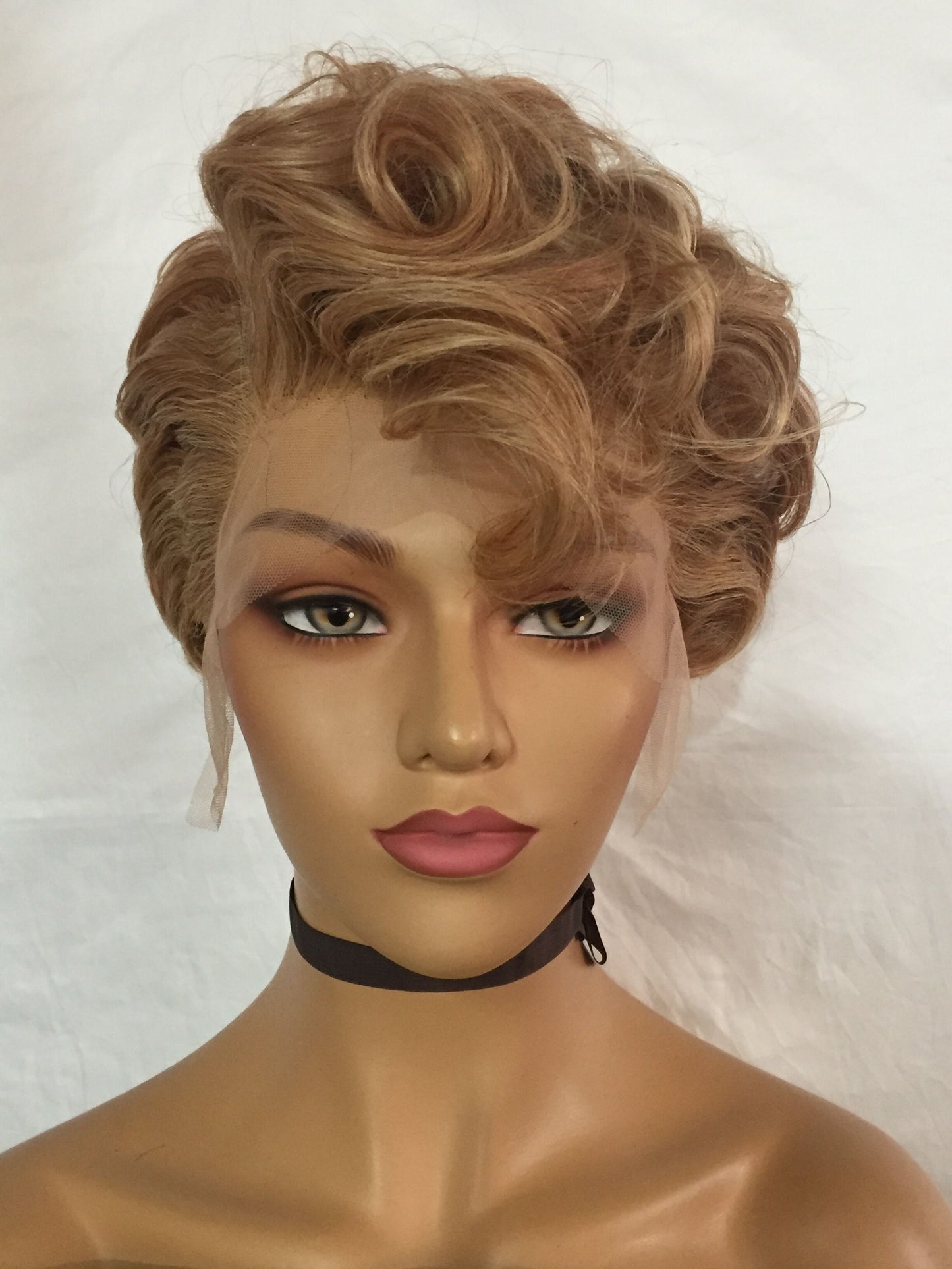 Samuel Hair 13*4 Transparent Lace Front Pixie Cut wig,Virgin Human Hair colored Wigs-16