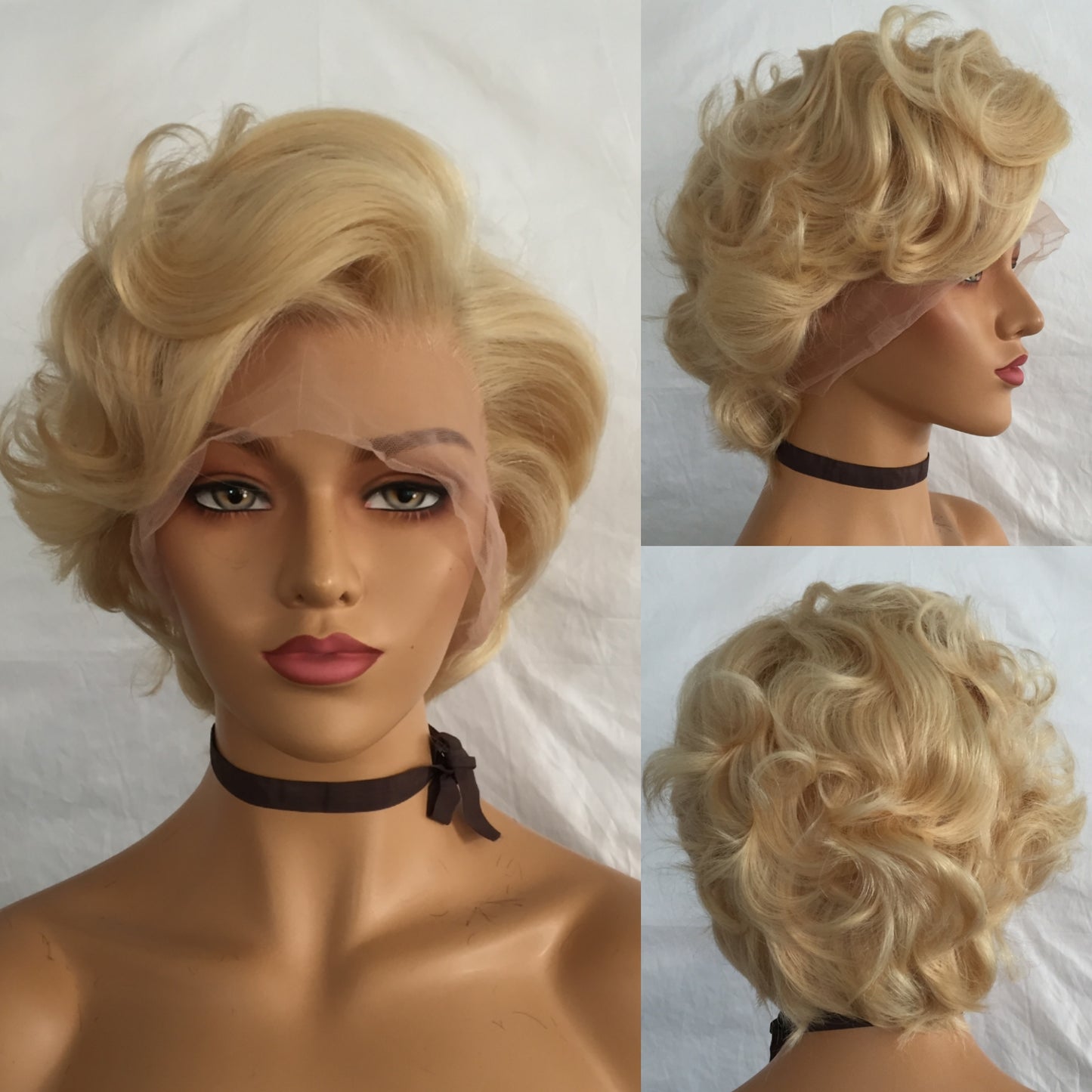 Samuel Hair 13*4 Transparent Lace Front Pixie Cut wig,Virgin Human Hair colored Wigs-11
