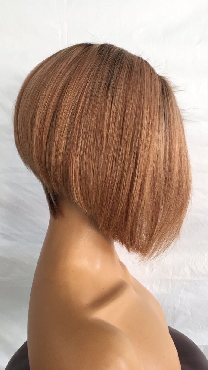 Samuel Hair 13*4 Transparent Lace Front Pixie Cut wig,Virgin Human Hair colored Wigs-19
