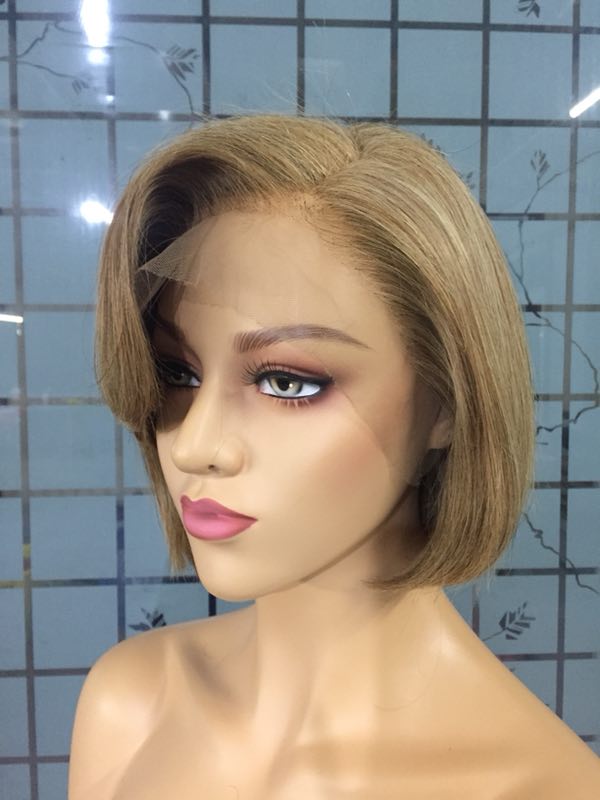 Samuel Hair 13*4 Transparent Lace Front Pixie Cut wig,Virgin Human Hair colored Wigs-14