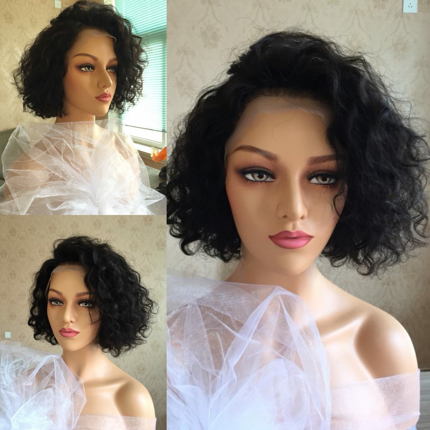 Samuel Hair 13*4 Transparent Lace Front Pixie Cut wig,Virgin Human Hair Wigs-11
