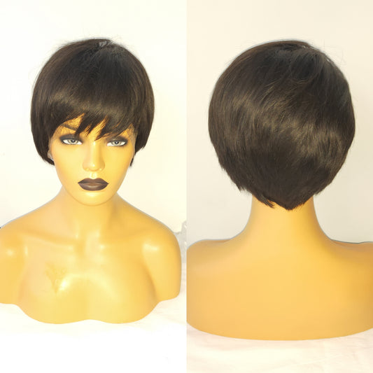 Samuel Hair 13*4 Transparent Lace Front Pixie Cut wig,Virgin Human Hair Wigs-12