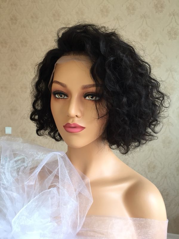 Samuel Hair 13*4 Transparent Lace Front Pixie Cut wig,Virgin Human Hair Wigs-11