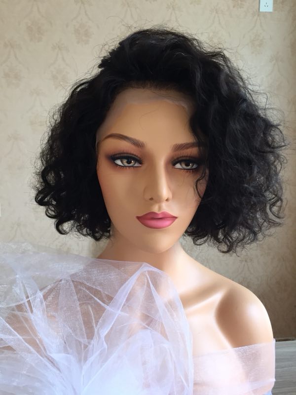 Samuel Hair 13*4 Transparent Lace Front Pixie Cut wig,Virgin Human Hair Wigs-11