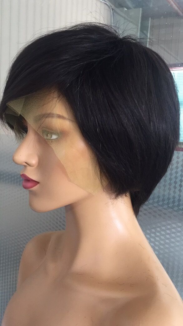 Samuel Hair 13*4 Transparent Lace Front Pixie Cut wig,Virgin Human Hair Wigs-18