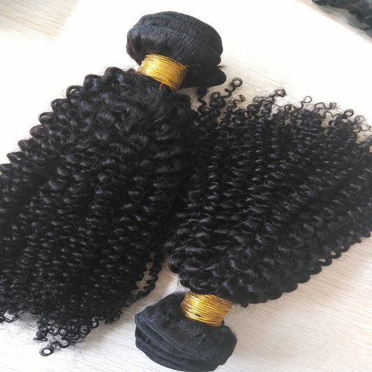 3 pieces Samuel Hair 15A kinky curly natural black hair bundles free shipping