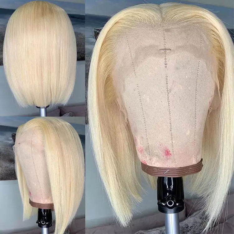 Samuel Hair 10-14Inch Light 613# BOB Lace Wig,Transparent Lace Wig