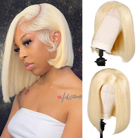 Samuel Hair 10-14Inch Light 613# BOB Lace Wig,Transparent Lace Wig
