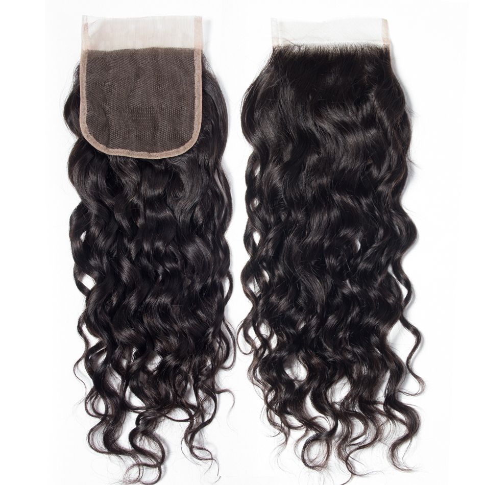 3 pieces Samuel Hair 12A Natural wave natural black hair bundles with closure/frontal free shipping
