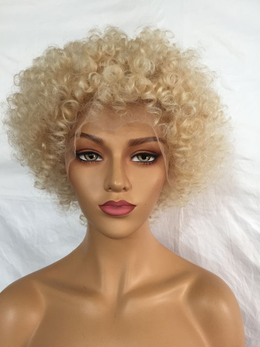 Samuel Hair 13*4 Transparent Lace Front Pixie Cut wig,Virgin Human Hair colored Wigs-23