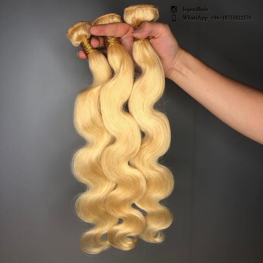 3 pieces Samuel Hair 12A 613# Body Wave hair bundles free shipping