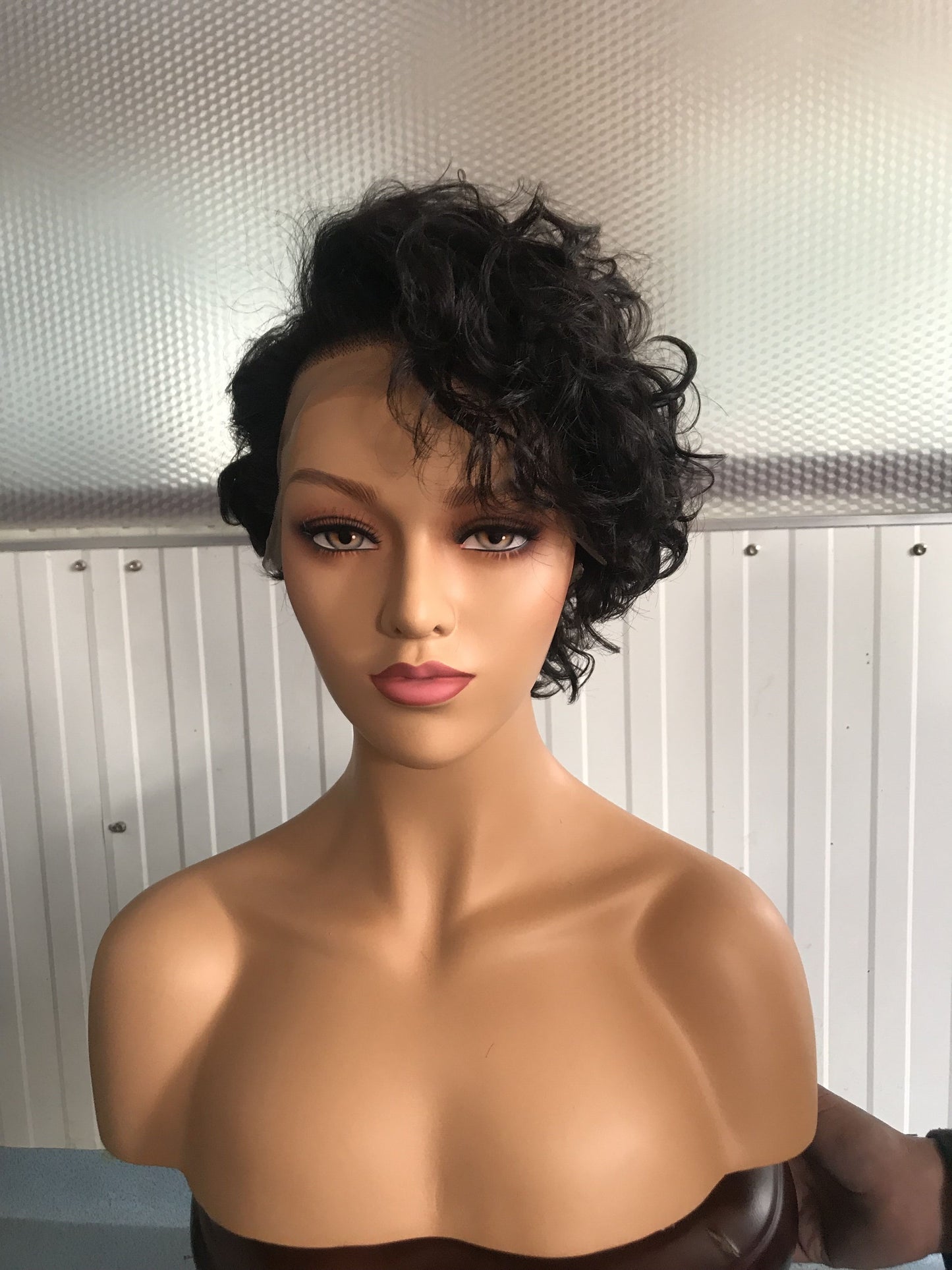 Samuel Hair 13*4 Transparent Lace Front Pixie Cut wig,Virgin Human Hair Wigs-14