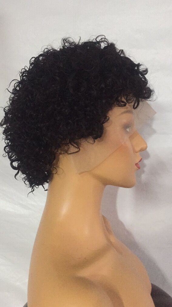 Samuel Hair 13*4 Transparent Lace Front Pixie Cut wig,Virgin Human Hair Wigs-10