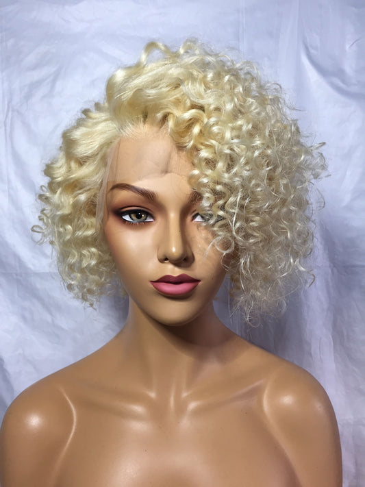 Samuel Hair 13*4 Transparent Lace Front Pixie Cut wig,Virgin Human Hair colored Wigs-25