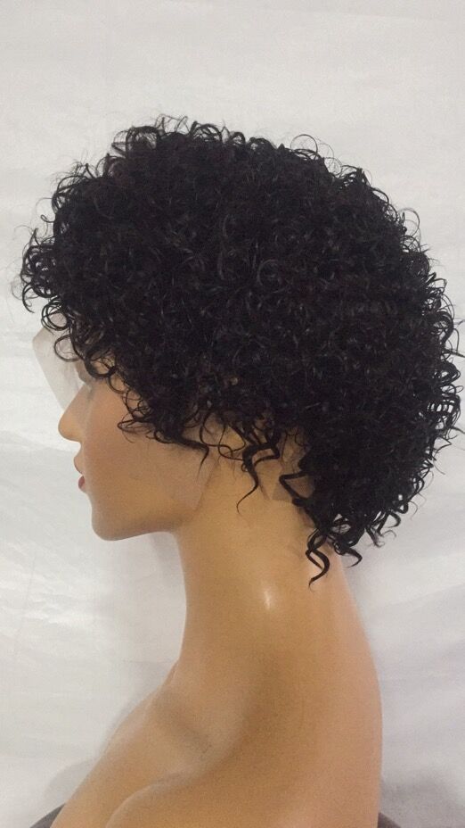 Samuel Hair 13*4 Transparent Lace Front Pixie Cut wig,Virgin Human Hair Wigs-10