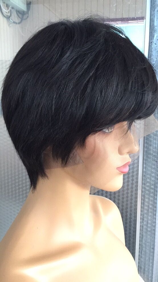 Samuel Hair 13*4 Transparent Lace Front Pixie Cut wig,Virgin Human Hair Wigs-13