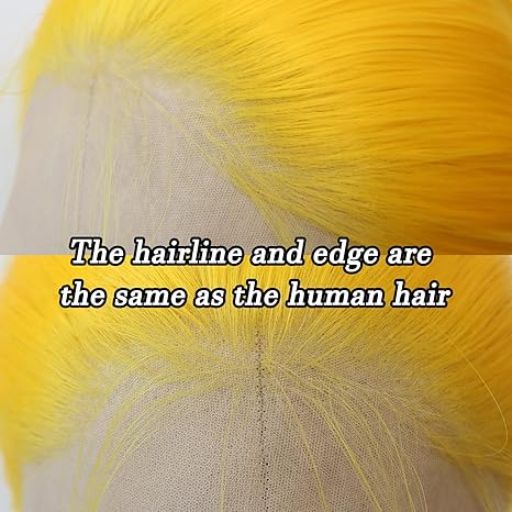 Samuel Hair 13*4 Transparent Frontal Lace Wig, 12-30inch yellow Color Virgin Human Hair Lace Wig