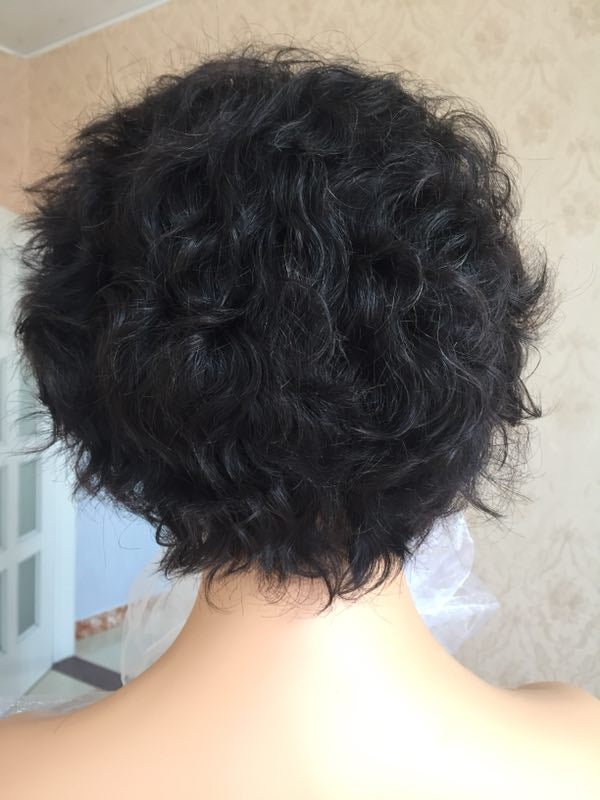 Samuel Hair 13*4 Transparent Lace Front Pixie Cut wig,Virgin Human Hair Wigs-03