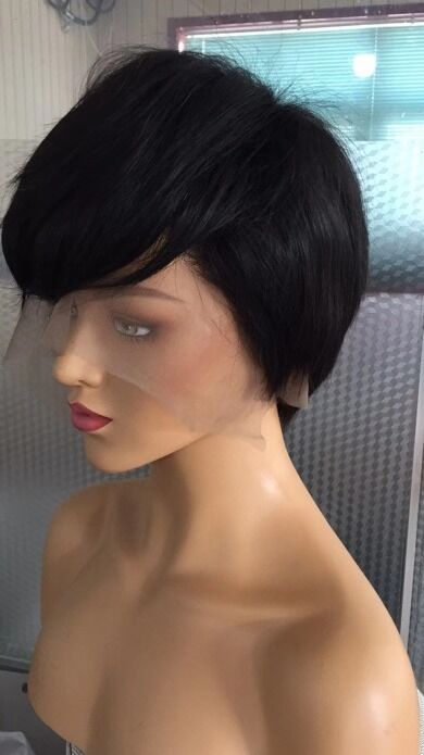 Samuel Hair 13*4 Transparent Lace Front Pixie Cut wig,Virgin Human Hair Wigs-13