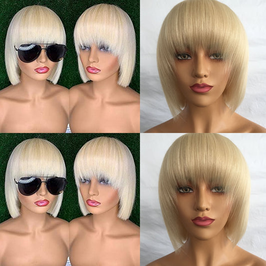 Samuel Hair 13*4 Transparent Lace Front Pixie Cut wig,Virgin Human Hair colored Wigs-08