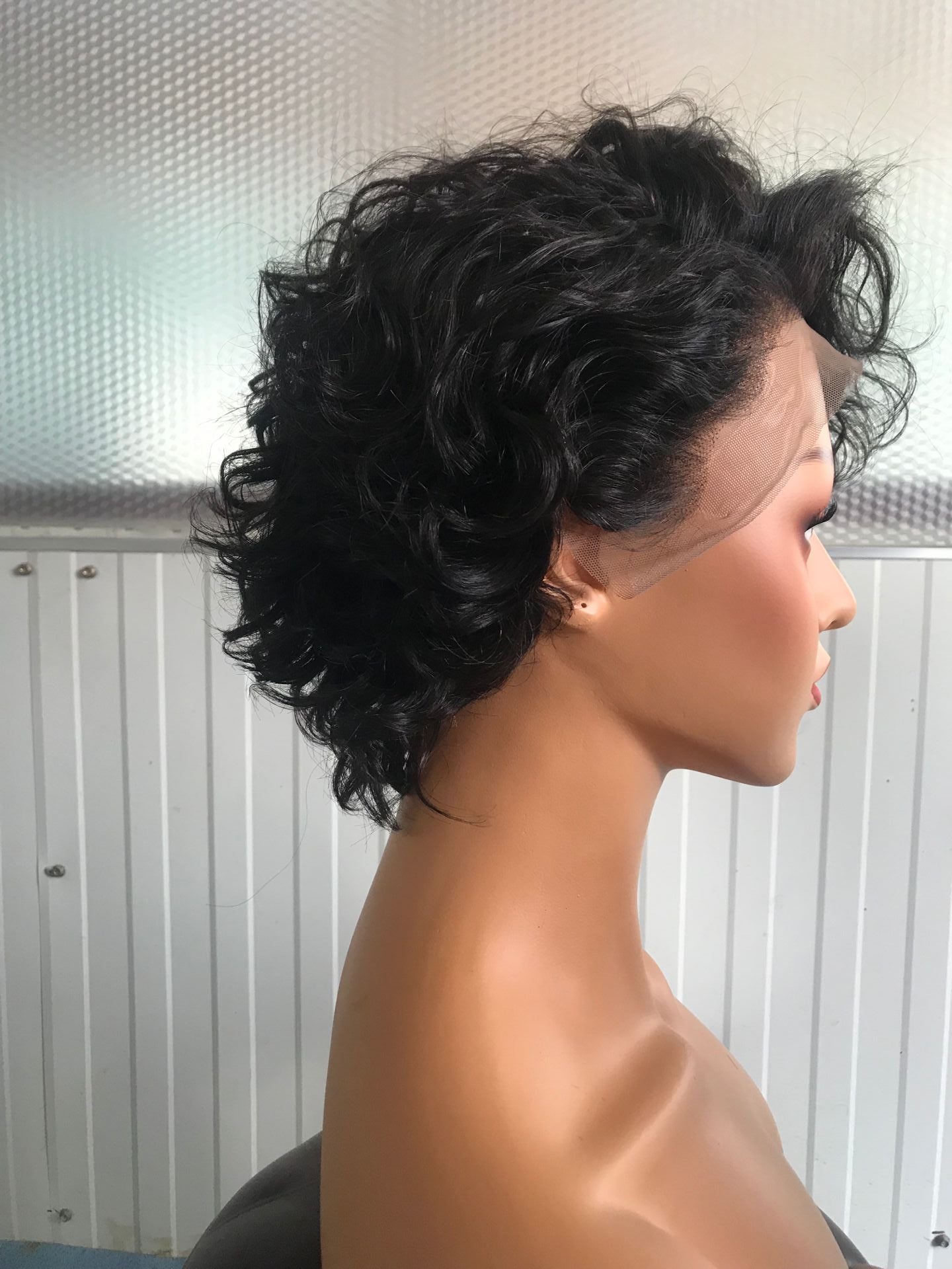 Samuel Hair 13*4 Transparent Lace Front Pixie Cut wig,Virgin Human Hair Wigs-14