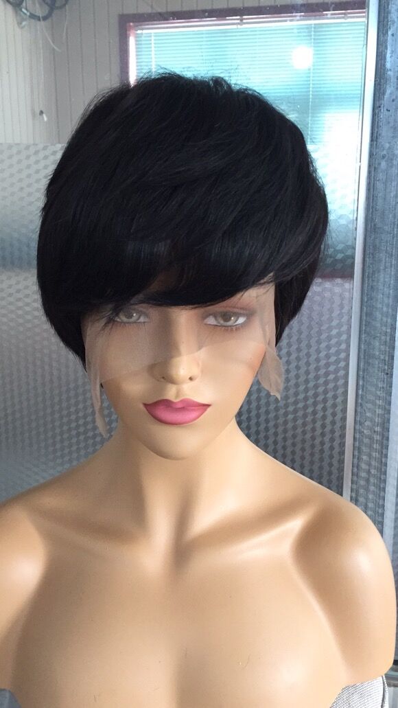 Samuel Hair 13*4 Transparent Lace Front Pixie Cut wig,Virgin Human Hair Wigs-13