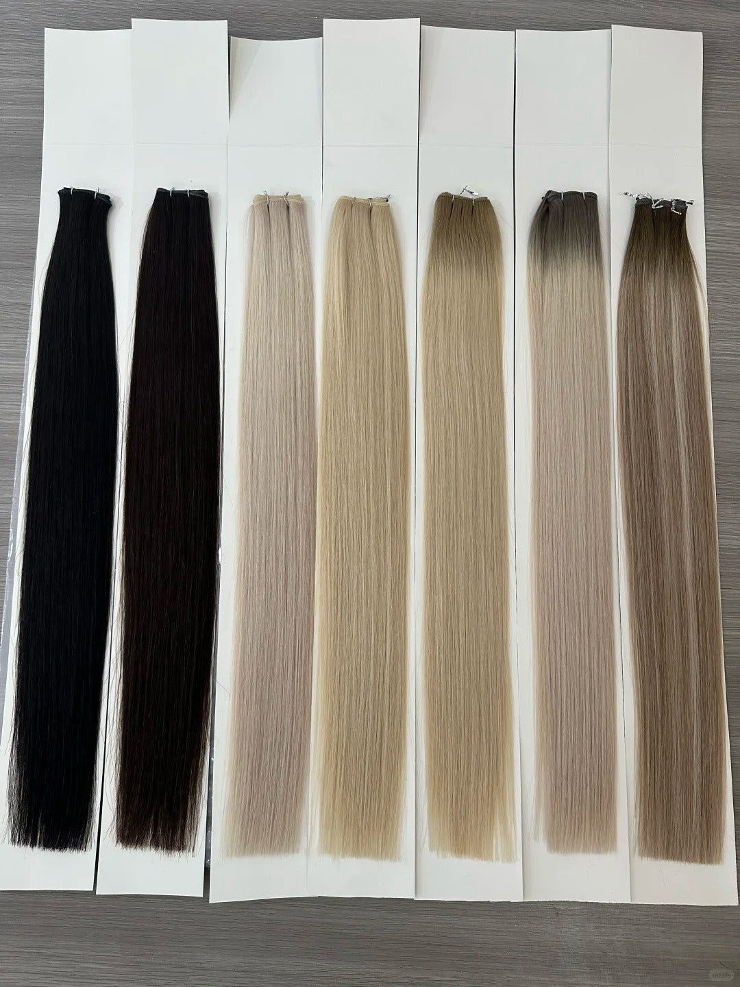 Russian Thin Invisible Genius Weft Hair Extensions Double Drawn Human Hair Genius Weft