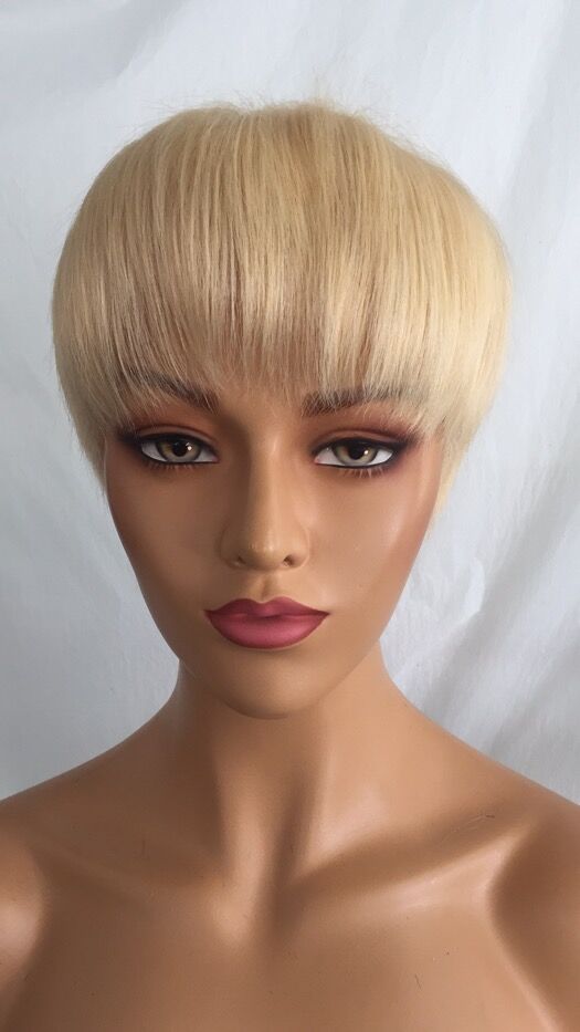 Samuel Hair 13*4 Transparent Lace Front Pixie Cut wig,Virgin Human Hair colored Wigs-07