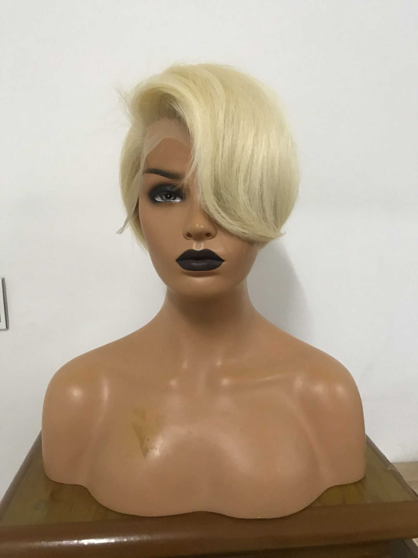 Samuel Hair 13*4 Transparent Lace Front Pixie Cut wig,Virgin Human Hair colored Wigs-09