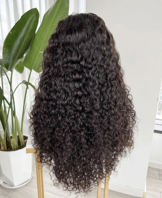 Samuel Hair Transparent Lace wig, 12-30inch Water Wave Virgin Human Hair Wig